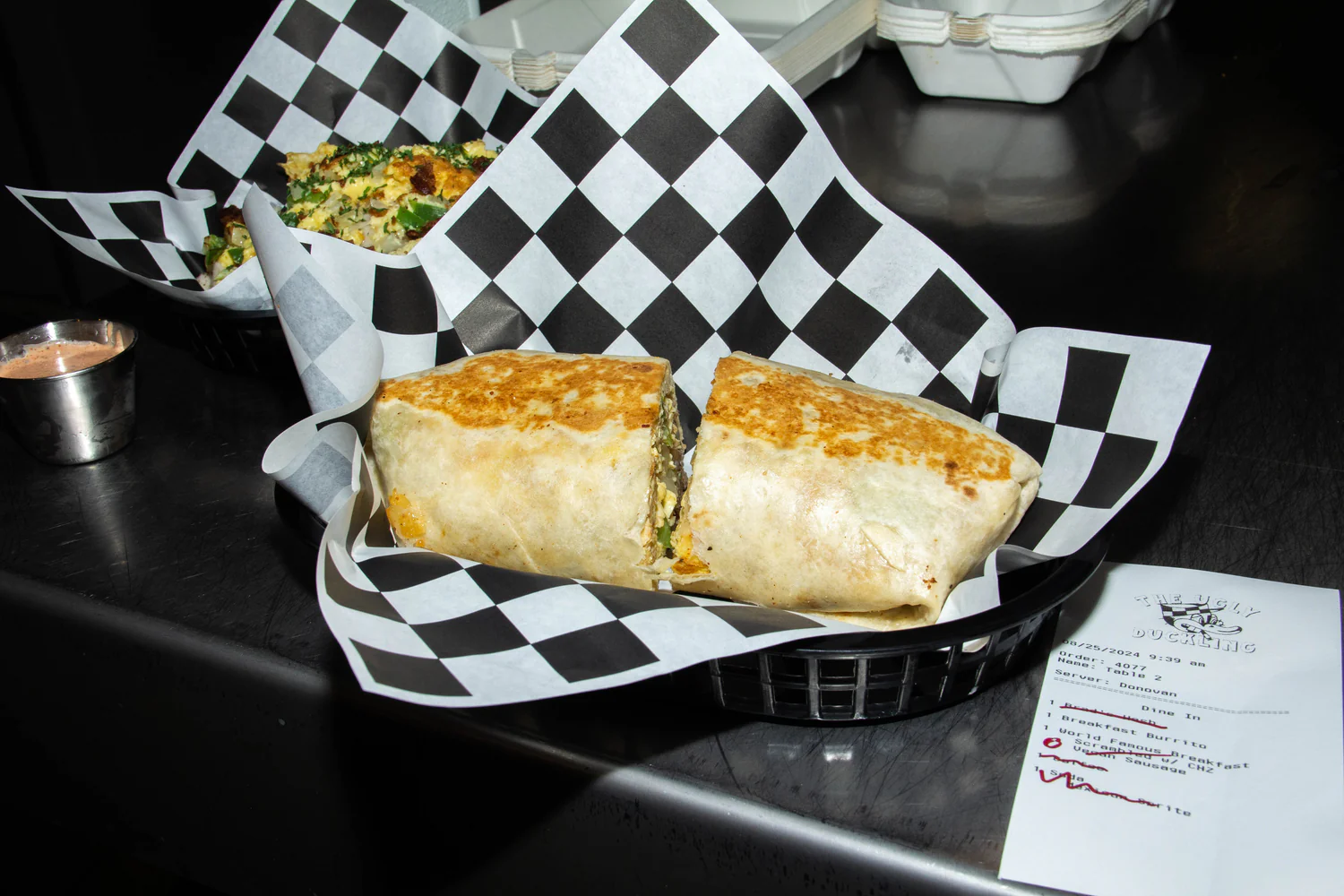 Breakfast burrito from The Ugly Duckling